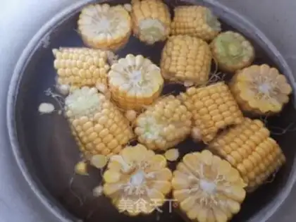 Make Sweet corn chord soup step 1