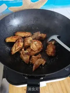Make Red chicken wings and mushrooms step 6