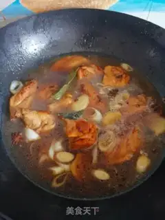 Make Red chicken wings and mushrooms step 8