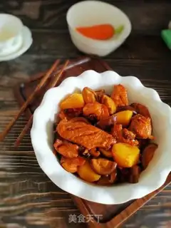 Make Red chicken wings and mushrooms step 11