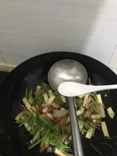 Make Celery beans with fried meat step 9