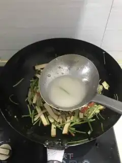Make Celery beans with fried meat step 11
