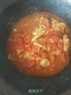Make Tomato eggs dry noodles step 4