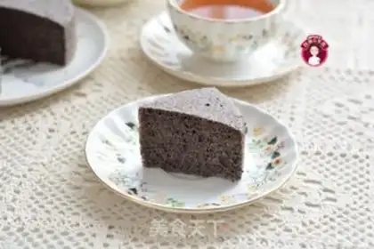 Make Black rice steam cake step 12