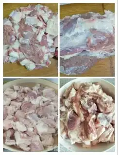 Make The pressure pot burns lamb step 1