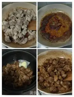 Make The pressure pot burns lamb step 2