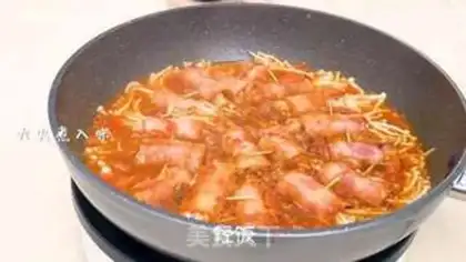 Make Tomato-cream bacon step 5
