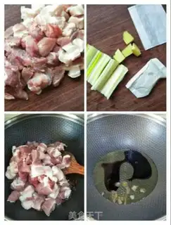 Make Pork stew, carrots step 1