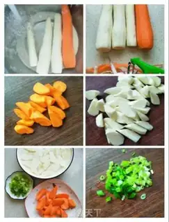Make Pork stew, carrots step 3