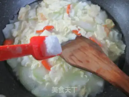 Make Carrot egg plaque soup step 4