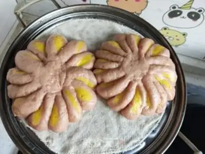 Make Flower buns step 22