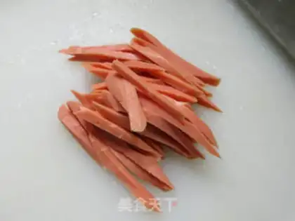 Make Ham sausage and chicken caterpillar step 1