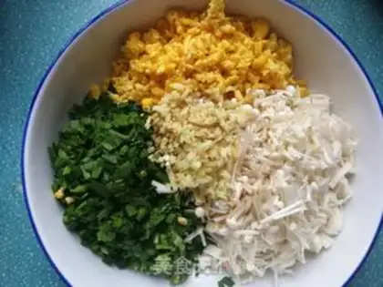 Make Golden fungus egg dumplings step 8