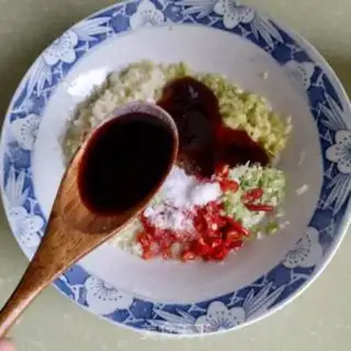 Make Garlic fan shrimp step 8