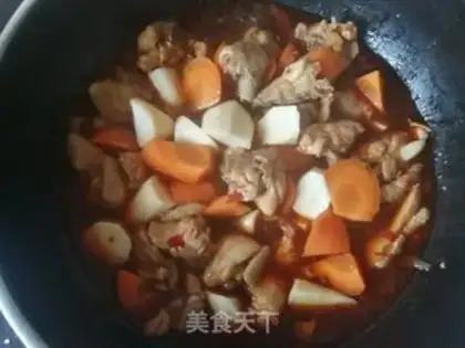 Make Carrot Mountain medicine for chicken legs step 14