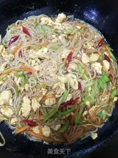 Make Egg pepper and rice powder step 7