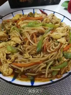 Make Egg pepper and rice powder step 8