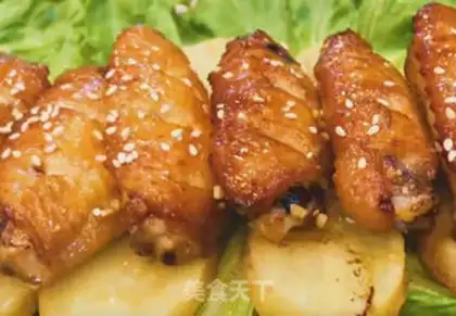 Make Honey-cooked chicken wings step 4