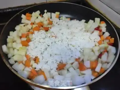 Make radish rice step 5