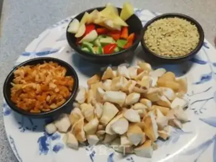 Make Shrimp, the horn of the diamond step 2