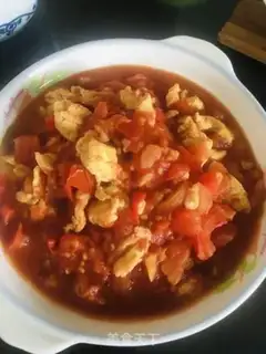 Make Tomato fried eggs step 12