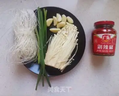 Make Garlic fans steamed golden needle mushrooms step 0