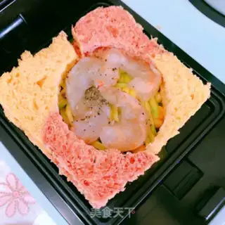 Make Shrimp eggplant toast step 6