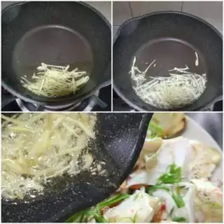 Make Ginger onion steams the king crab step 8