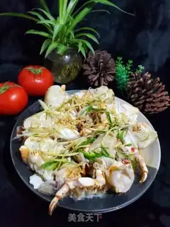 Make Ginger onion steams the king crab step 12