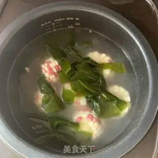Make ♪ Sea-banded corn bouquet soup ♪ step 6