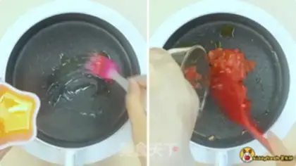 Make Tomato juice salmon rice step 6