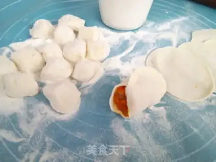 Make Pumpkin egg dumplings step 9