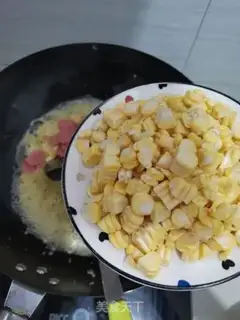 Make Hot dog corn fried rice step 5