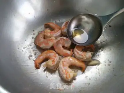 Make Shrimp fried apricot mushrooms step 6