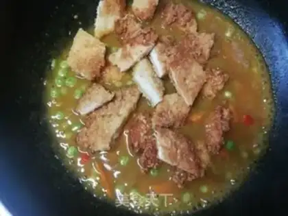 Make Carrot pea curry chicken steak step 13