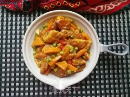 Make Carrot pea curry chicken steak step 15