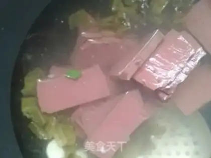 Make Sour duck blood soup step 4
