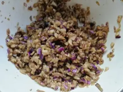 Make Pork eggplant dumplings step 1