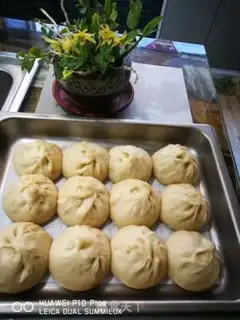 Make All-wheat bean buns step 17