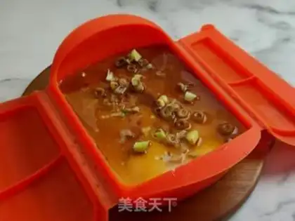 Make American sausage steamed eggs step 5