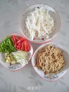 Make White mushrooms with five tofus step 2