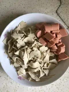 Make Sprayed ham piping step 1
