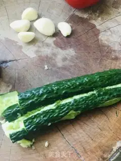 Make A cucumber with tomatoes step 0