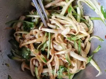 Make White mushrooms and cucumbers step 5