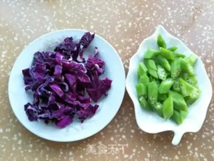 Make ♪ ♪ ♪ ♪ Purple, blue, fried ♪ step 2