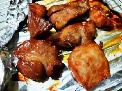 Make Honey sauce and roast meat step 8