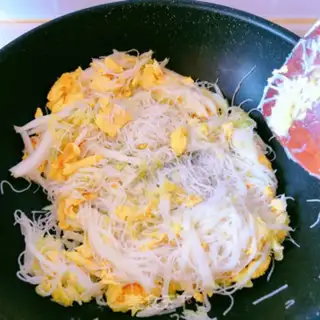 Make Crab rice powder step 7