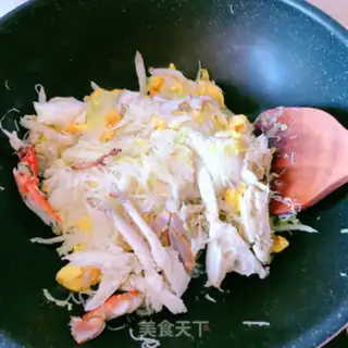 Make Crab rice powder step 8