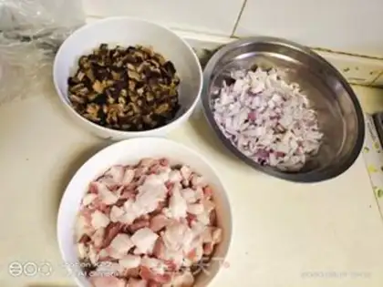 Make Taiwan halogen rice step 1