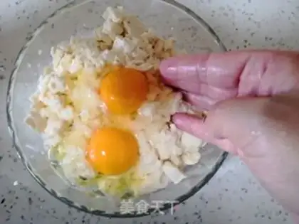 Make Tofu fried eggs step 2